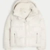 Allwetter-Daunenjacke mit Kunstfellfutter