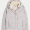 Allwetter-Daunenjacke mit Kunstfellfutter
