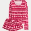 Always Cozy Langarm-Shirt mit Rundhalsausschnitt und Shorts im Set