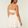 Asymmetrisches Chiffon-Minikleid