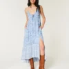 Asymmetrisches Maxikleid mit Neckholder