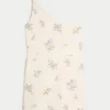 Asymmetrisches Minikleid aus Leinenmischung