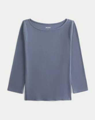 Baby-T-Shirt mit 3/4-Ärmeln und Schlitzausschnitt