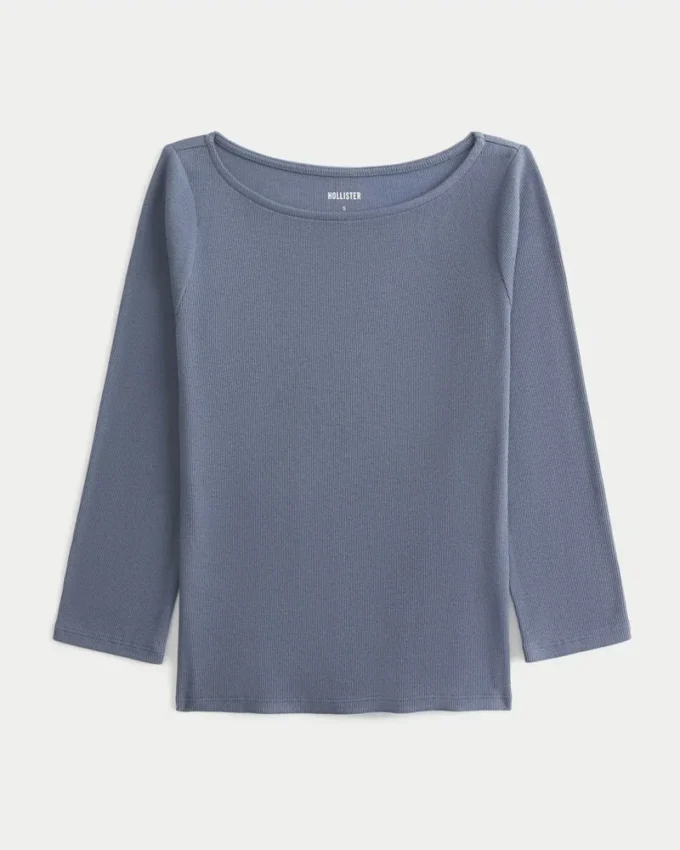 Baby-T-Shirt mit 3/4-Ärmeln und Schlitzausschnitt