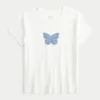 Baby-T-Shirt mit Schmetterlingsmotiv