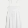 Babydoll-Minikleid mit Bindebändern