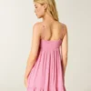 Babydoll-Minikleid mit Kordelverzierung