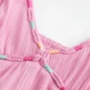 Babydoll-Minikleid mit Kordelverzierung