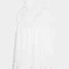 Babydoll-Minikleid mit Kordelverzierung