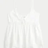 Babydoll-Oberteil mit Bindeband vorne