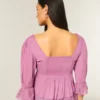Babydoll-Oberteil mit Dreiviertelärmeln