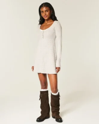 Babydoll-Pullover-Minikleid