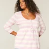 Babydoll-Pullover mit Zopfmuster