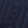 Babydoll-Pullover mit Zopfmuster