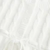 Babydoll-Pullover mit Zopfmuster