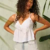 Babydoll-Top mit einfachem Paisley-Muster