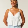 Babydoll-Top mit einfachem Paisley-Muster