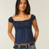 Babydoll-Top mit Schulterausschnitt