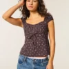 Babydoll-Top mit Schulterausschnitt