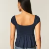 Babydoll-Top mit Schulterausschnitt