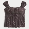 Babydoll-Top mit Schulterausschnitt