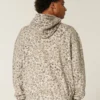 Baggy-Hoodie mit Leopardenmuster und Kordelzug
