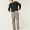 Baggy-Hose aus Leinenmischgewebe mit elastischem Bund