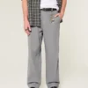 Baggy-Hose aus Leinenmischgewebe mit elastischem Bund