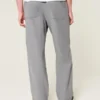 Baggy-Hose aus Leinenmischgewebe mit elastischem Bund
