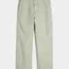 Baggy-Hose aus Leinenmischgewebe mit elastischem Bund