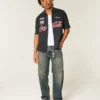 Baggy-Jeans in dunkler Waschung