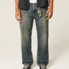 Baggy-Jeans in dunkler Waschung