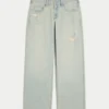 Baggy-Jeans mit niedriger Leibhöhe, leicht verwaschen