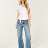 Baggy-Jeans mit niedriger Leibhöhe und mittlerer Waschung