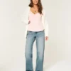 Baggy-Jeans mit niedriger Leibhöhe und mittlerer Waschung