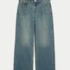 Baggy-Jeans mit niedriger Leibhöhe und mittlerer Waschung