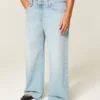 Baggy-Jeans mit niedriger Leibhöhe und Used-Look