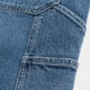 Baggy-Jeansshorts in mittlerer Waschung