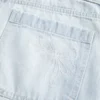 Baggy-Jort mit niedriger Leibhöhe, heller Waschung und Schleifenverzierung