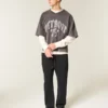 Baggy-Sweathose mit Spinnenstickerei