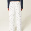 Bequeme gerippte Hose mit weitem Bein