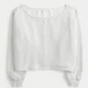 Bequemes Sweatshirt mit doppelten Schulterausschnitt