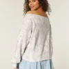 Bequemes Sweatshirt mit Schulterausschnitt und Aufdruck der University of Texas