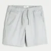 Über dem Knie endende Twill-Shorts zum Hineinschlüpfen