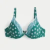 Besticktes Bikini-Oberteil mit Bügel und tiefem Ausschnitt