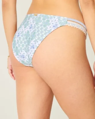 Bikini-Höschen mit doppeltem Träger und Häkchenverzierung