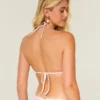 Bikini-Oberteil im Crochet-Stil mit Pailletten