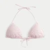 Bikini-Oberteil im Crochet-Stil mit Pailletten