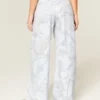 Blaue Baggy-Jogginghose mit Camouflage-Muster