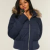 Bomberjacke mit Kunstfellbesatz